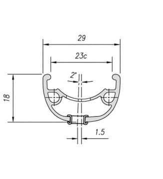 Mach1 M650 29'' Çift Kat Alüminyum T.sız AV Yüzüklü Jant Çemberi 32H Siyah