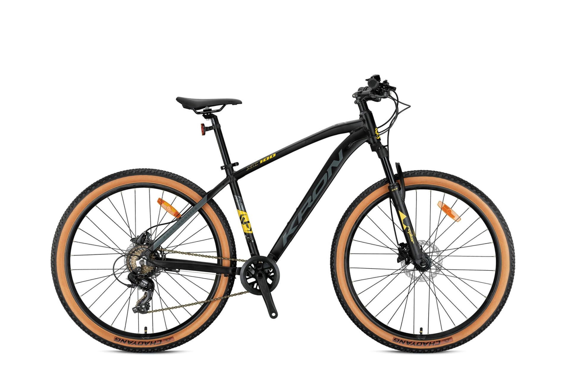 24 Kron XC 100 8v H.Disk Fren Dağ Bisikleti 33cm - M.Siyah-Sarı