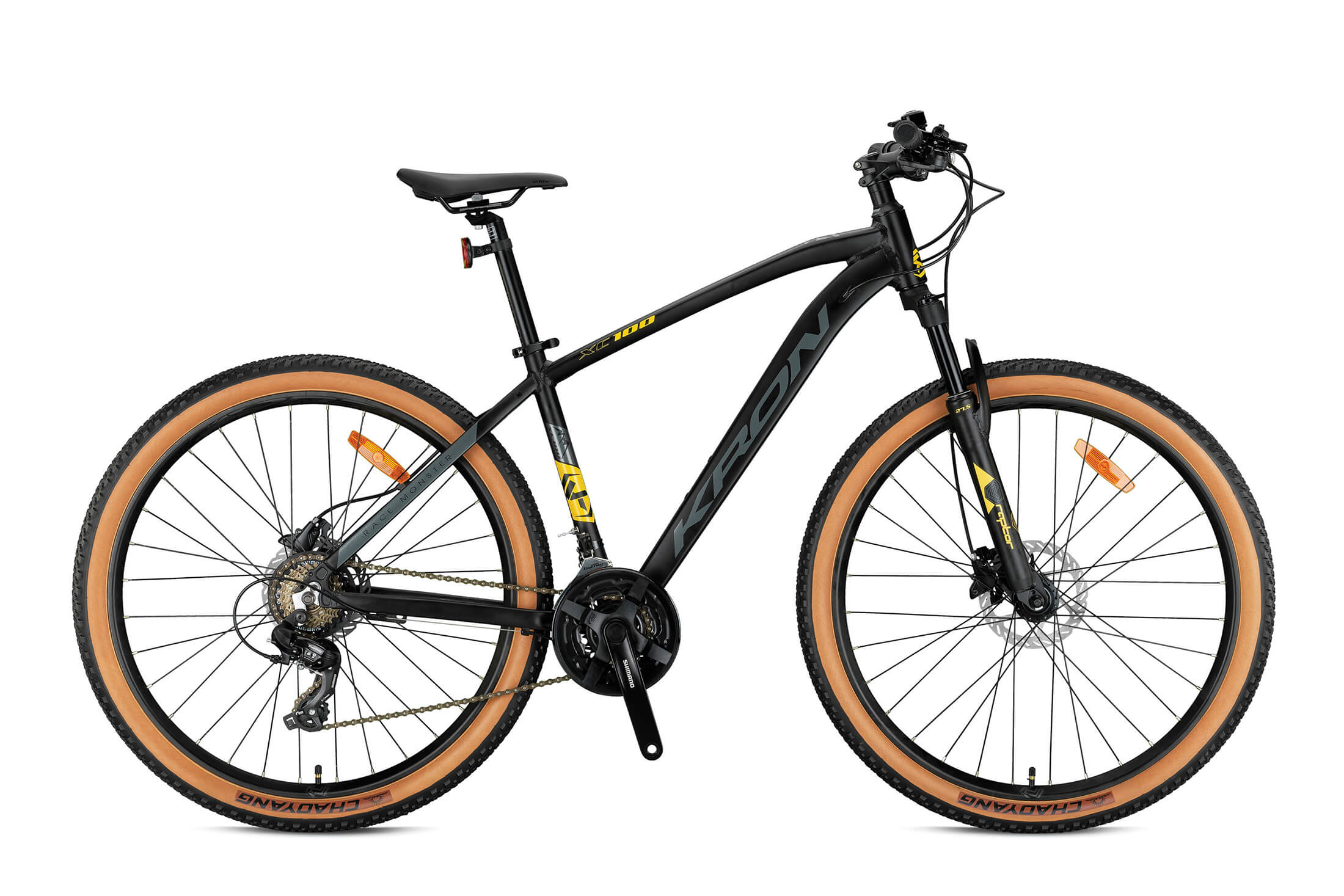 27.5 Kron XC 100 21v H.Disk Fren Dağ Bisikleti 38cm - M.Siyah-Sarı