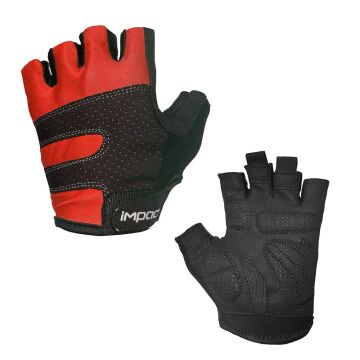 Impact Peak Kısa Parmak Yetişkin Bisiklet Eldiveni Kırmızı-Siyah