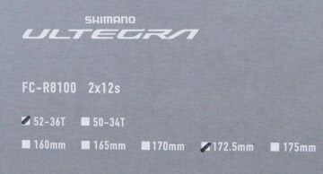 Shimano Ultegra FC-R8100 12li 165mm 52-36T Aynakol