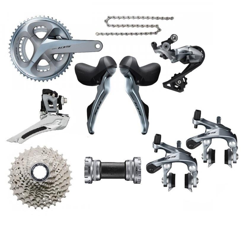 Shimano 105 R7000 Grup Set 11S FC 172.5mm-50x34T-11-32CS-GS Gümüş