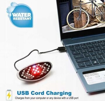 Impact Turn Usb Şarjlı Kablosuz Bisiklet Sinyali + Arka Lamba