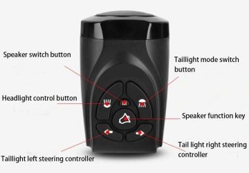 Epic Unity Usb Şarjlı Kablosuz Bisiklet Sinyali + Korna + Arka Lamba