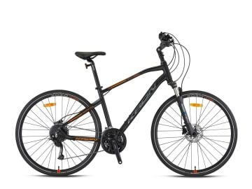 28 Kron TX 450 27v H.Disk Fren Erkek Şehir Bisikleti 51cm - M.Siyah-Füme-N.Turuncu