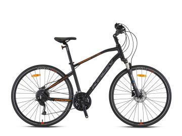 28 Kron TX 450 27v H.Disk Fren Erkek Şehir Bisikleti 51cm - M.Siyah-Füme-N.Turuncu