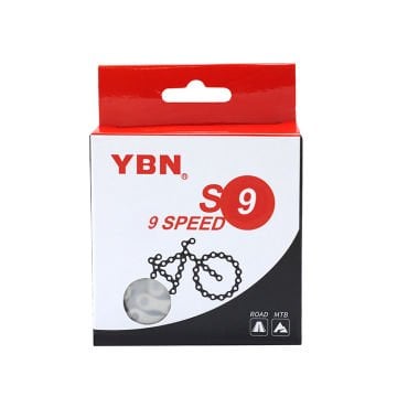 YBN S9 9 Vites Uyumlu Zincir 116L Gümüş-Gri