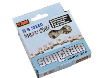 YBN S9C 9 Vites Uyumlu Zincir 116L Gümüş-Gri