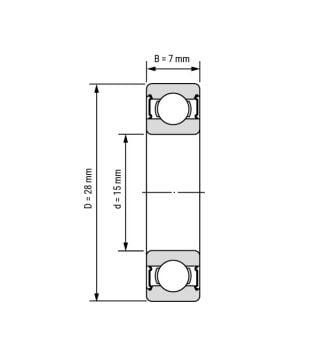 S&S 6902 2RS Rulman 15x28x7mm