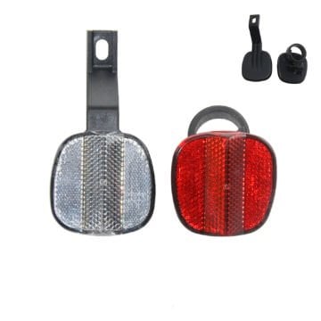 Herrmans Bisiklet Ön Maşa Plastik Braketli, Arka Kelepçeli (25.4mm) Reflektör Seti