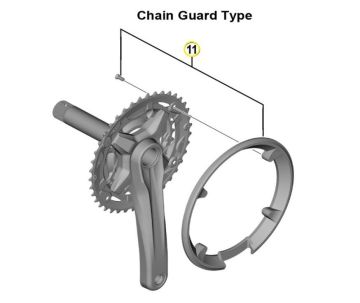 Shimano FC-MT210/MT300/MT101-3 40t Aynakol Zincir Muhafaza Kapağı+Vidaları Y0FP98030