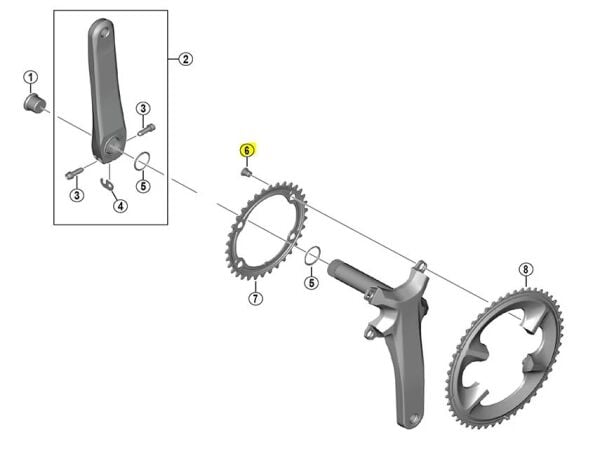 Shimano XT/105/Deore Aynakol Dişli Tutucu Vida Y1MM98100 4lü Paket