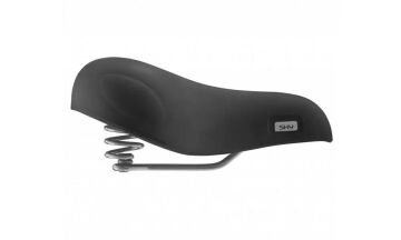 Selle Royal Sky Astrale Gümüş Ray ve Yay Unisex Bisiklet Selesi Siyah Kelepçesiz