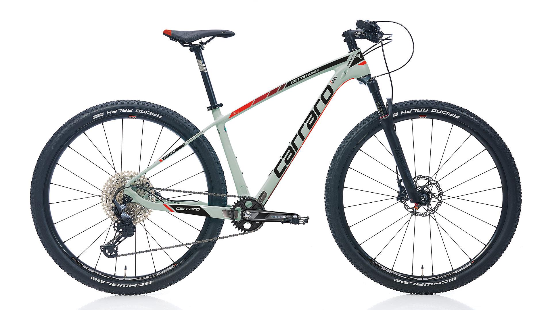 29 Carraro Setteguadi 9.1 Deore 12v H.Disk Fren Karbon Dağ Bisikleti 47.5cm - Gri-Kırmızı-Siyah