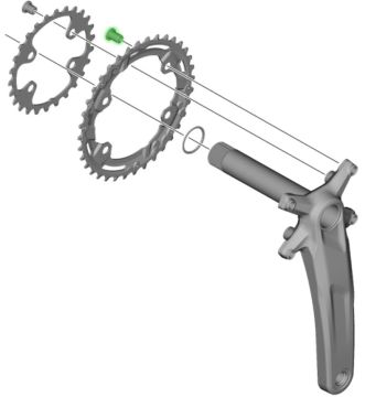 Shimano Deore FC-M5100-2 Dişli Sabitleme Vidası Seti - M8x11.5mm - Y0LB98020