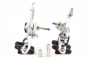 Saccon Yol Bisikleti Ön+Arka Kumpas Fren Seti Gümüş