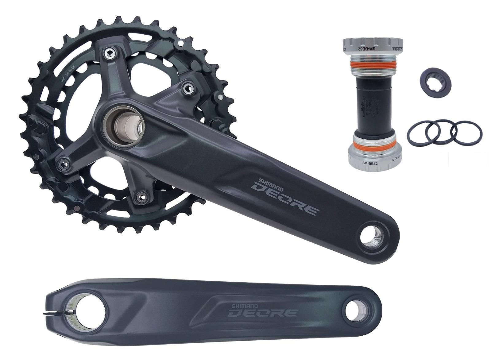 Shimano Deore FC-M4100-2 36/26T 10lu 175mm BB52 Dahil Aynakol