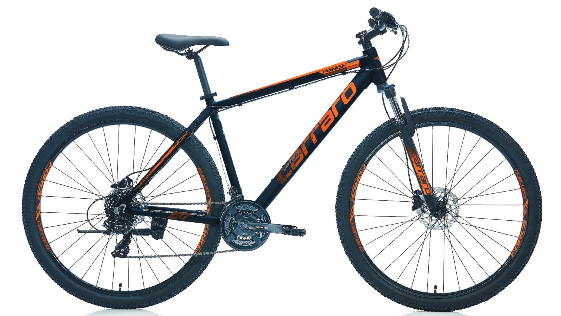 27.5 Carraro Force 720 21v H.Disk Fren Dağ Bisikleti 48cm - M.Siyah-Turuncu
