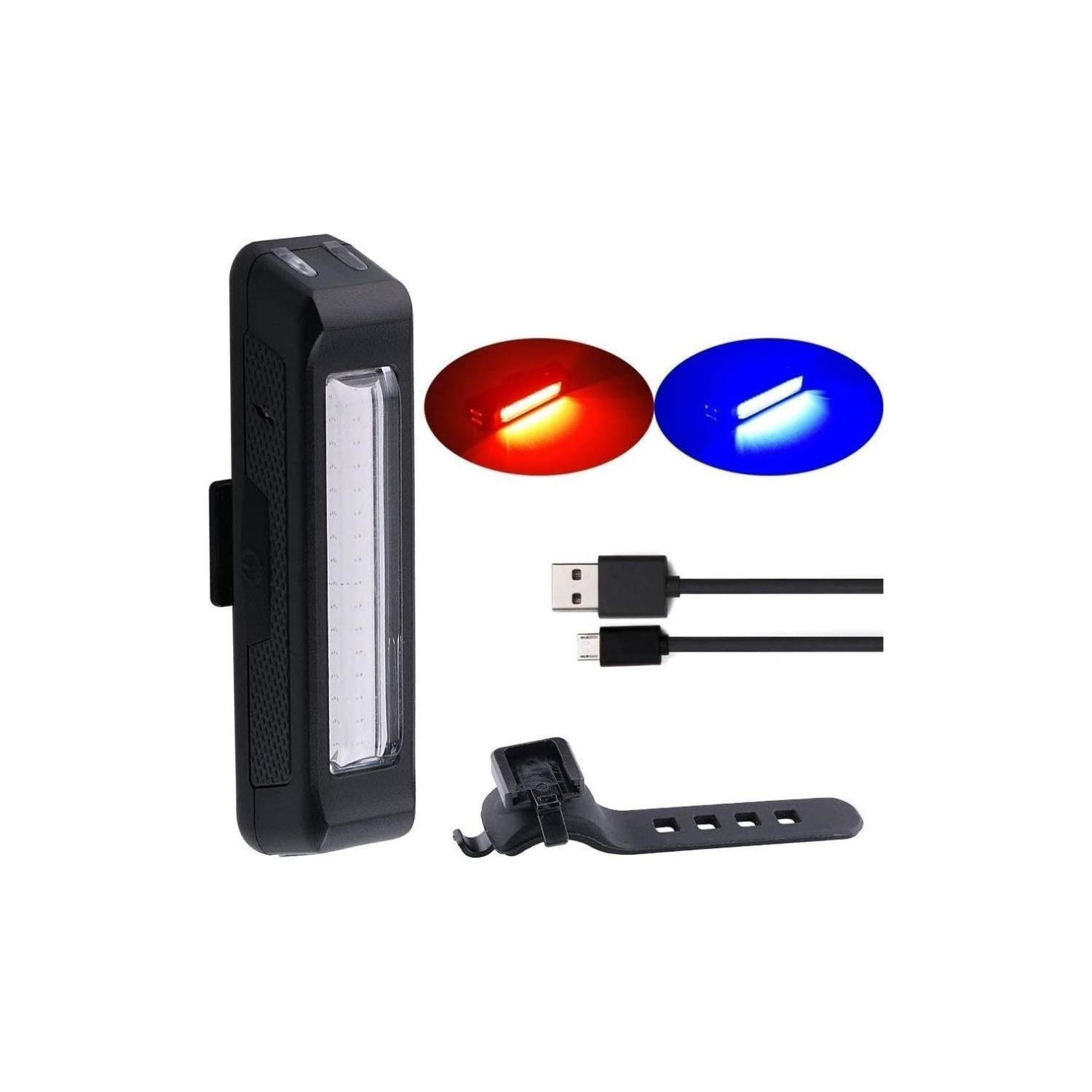 Eastpower EBL-035RB 50 Lümen Kırmızı-Mavi Bisiklet Lamba USB Şarjlı