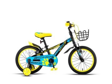 16 Kron Bobcat 1v V-Fren Erkek Çocuk Bisikleti Siyah-Mavi-A.Sarı
