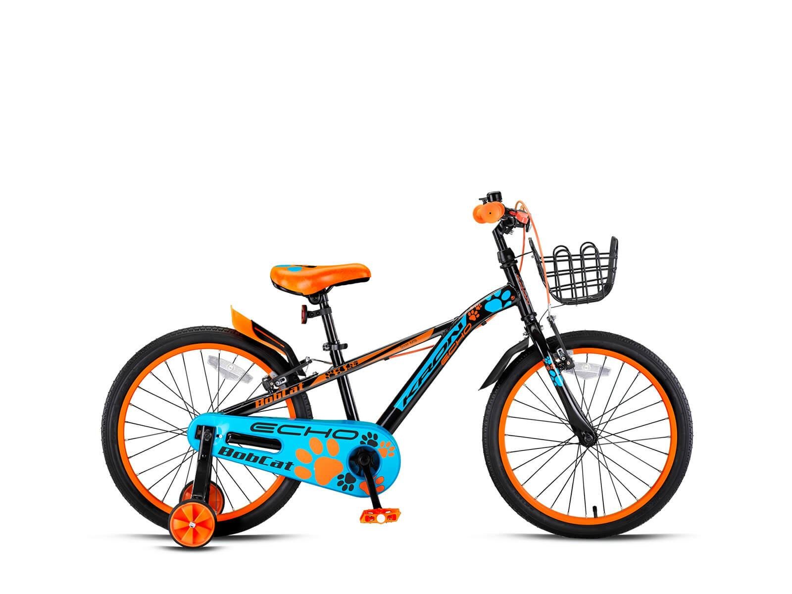 16 Kron Bobcat 1v V-Fren Erkek Çocuk Bisikleti Siyah-Mavi-Turuncu