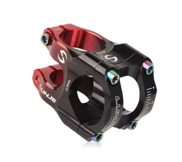 Lunje 31.8x35mm Alüminyum Gidon Boğazı Kırmızı-Siyah