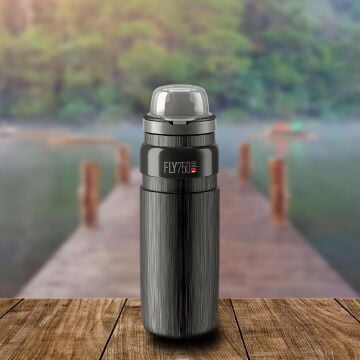 Elite Fly Tex Mtb Kapaklı Matara 750ml Siyah