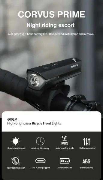 Addview Corvus Prime 600 Lümen Bisiklet Ön Lamba