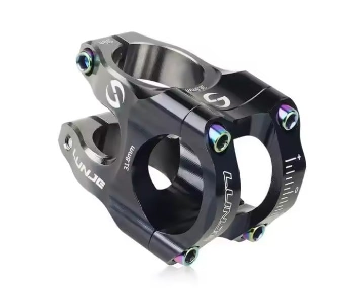 Lunje 31.8x35mm Alüminyum Gidon Boğazı Siyah-Gri