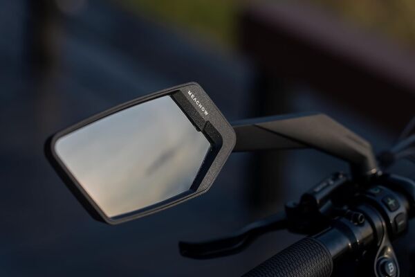 Meachow ME-015BL Darbeye Dayanıklı Sol Bisiklet Aynası Kelepçe Montaj Mavi Lens