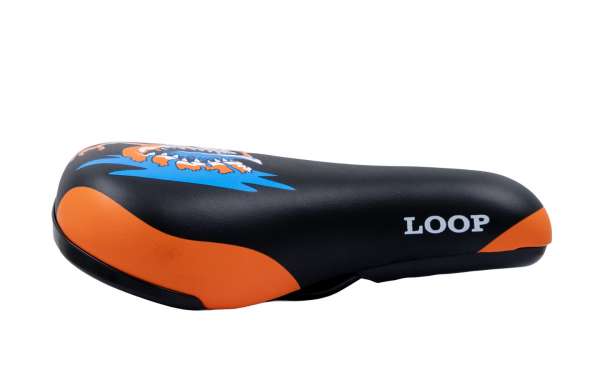 Loop ZY-9404-A 235x155mm Çocuk Bisiklet Selesi Siyah-Turuncu-Mavi