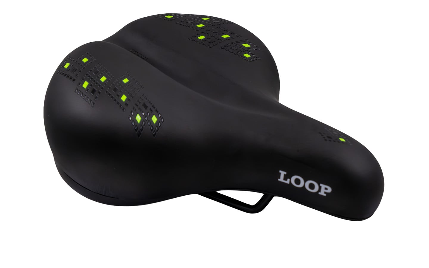 Loop ZY-9745-A 255x205mm Konfor Bisiklet Selesi Siyah-Yeşil