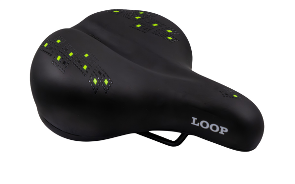 Loop ZY-9745-A 255x205mm Konfor Bisiklet Selesi Siyah-Yeşil