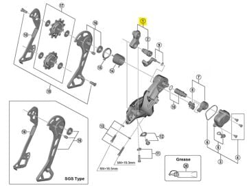 Shimano Deore XT RD-M8000 Arka Aktarıcı Aks Ünitesi Y5RT98010