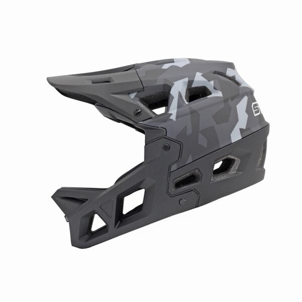 Impact Stroke Full Face Bisklet Kaskı S (51-55cm) Beden Gri Kamuflaj