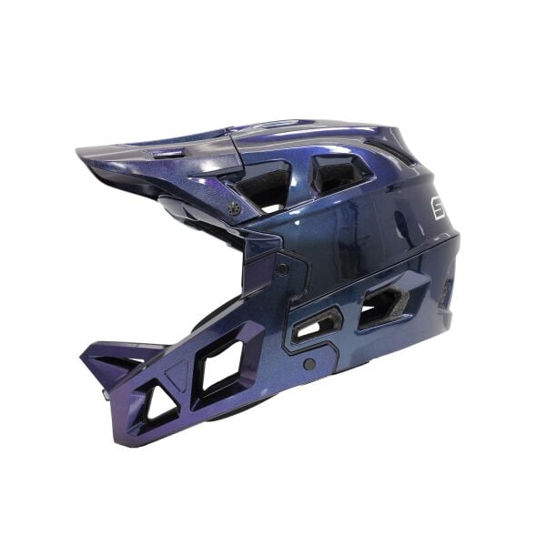 Impact Stroke Full Face Bisklet Kaskı L (59-61cm) Beden Mavi-Mor Sedefli