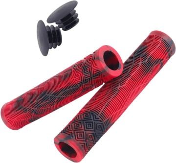 Evo Bmx/Mtb 165mm Kauçuk Uzun Bisiklet Elcik Kırmızı-Siyah
