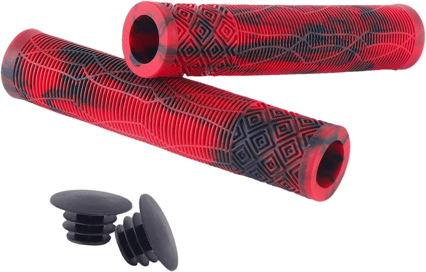 Evo Bmx/Mtb 165mm Kauçuk Uzun Bisiklet Elcik Kırmızı-Siyah