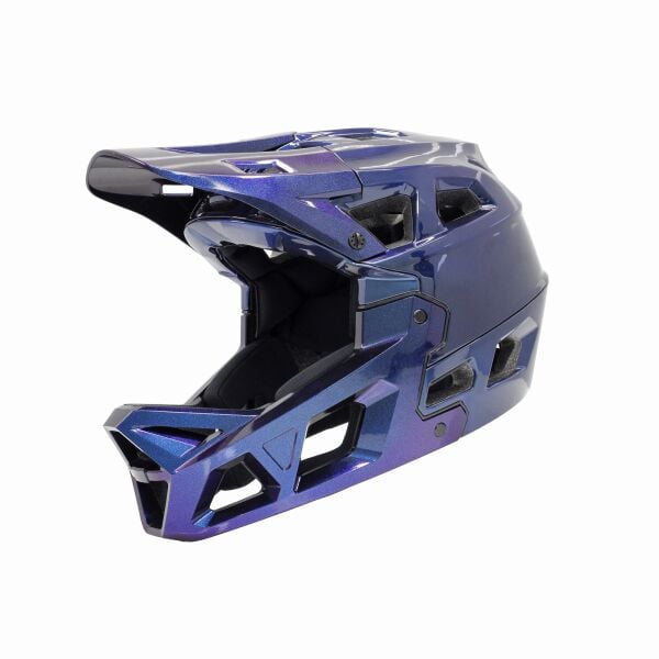 Impact Stroke Full Face Bisklet Kaskı M (55-58cm) Beden Mavi-Mor Sedefli