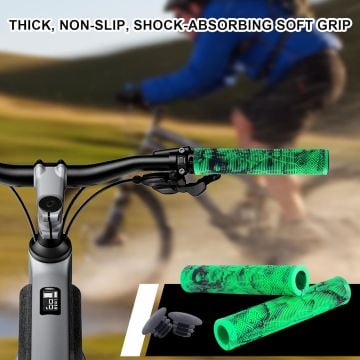 Evo Bmx/Mtb 165mm Kauçuk Uzun Bisiklet Elcik Yeşil-Siyah