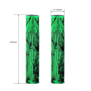 Evo Bmx/Mtb 165mm Kauçuk Uzun Bisiklet Elcik Yeşil-Siyah