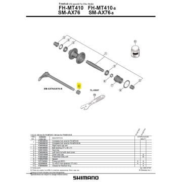 Shimano SM-AX75 M12 Sabitleme Somunu Y27Y02000