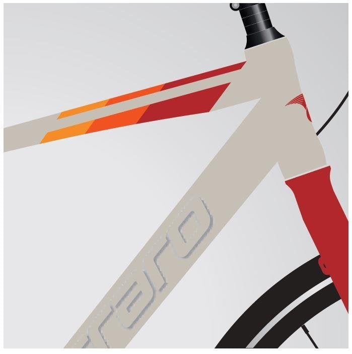 28 Carraro Sportive 321 21v V-Fren Şehir Bisikleti 56cm - M.Gri-Kırmızı