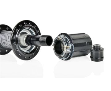 Koozer RS270 Ön:5x100mm 20h, Arka:5x130mm 24h HG 8-11s Yarış Bisikleti Göbek Seti Siyah-Kırmızı