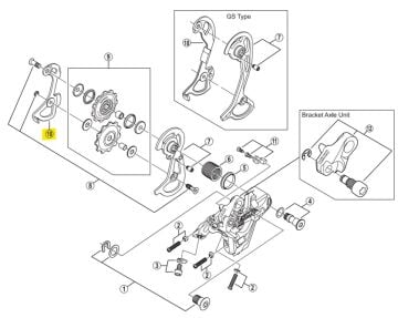 Shimano Saint RD-M820-SS/RD-M810-A/ZEE RD-M840 Arka Aktarıcı İç Kafes Y5V508400