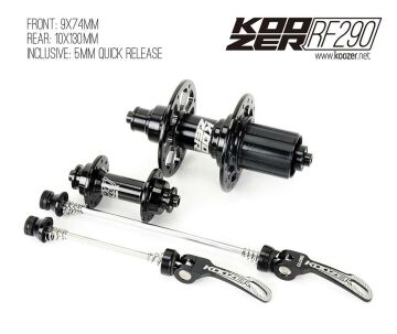 Koozer RF290 Ön:5x74mm 20h, Arka:5x130mm 24h HG 8-11s Katlanır Bisiklet Göbek Seti Siyah