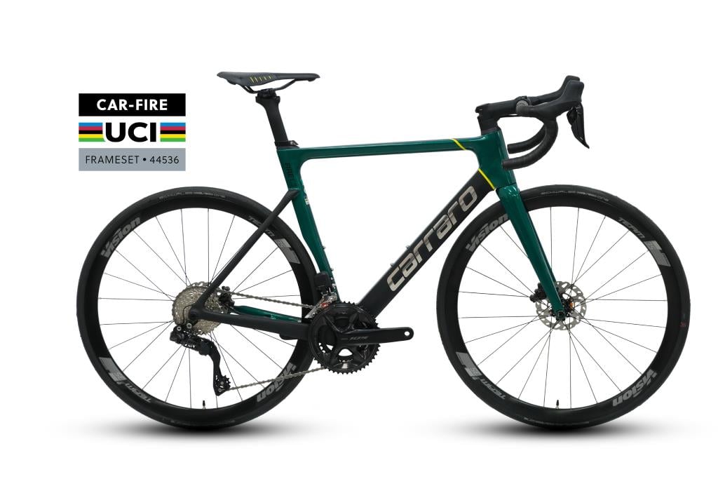 28 Carraro Fire C1.3 UCI 24v H.Disk Fren Karbon Yarış Bisikleti 55cm - M.Yeşil-M.Siyah