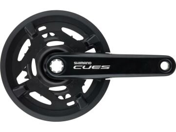 Shimano Cues FC-U4010-2 175mm 46-30T 2x9/10s Uyumlu Kapaklı Aynakol Siyah