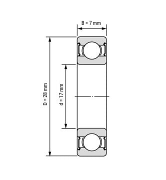 S&S 17287 2RS Rulman 17x28x7mm