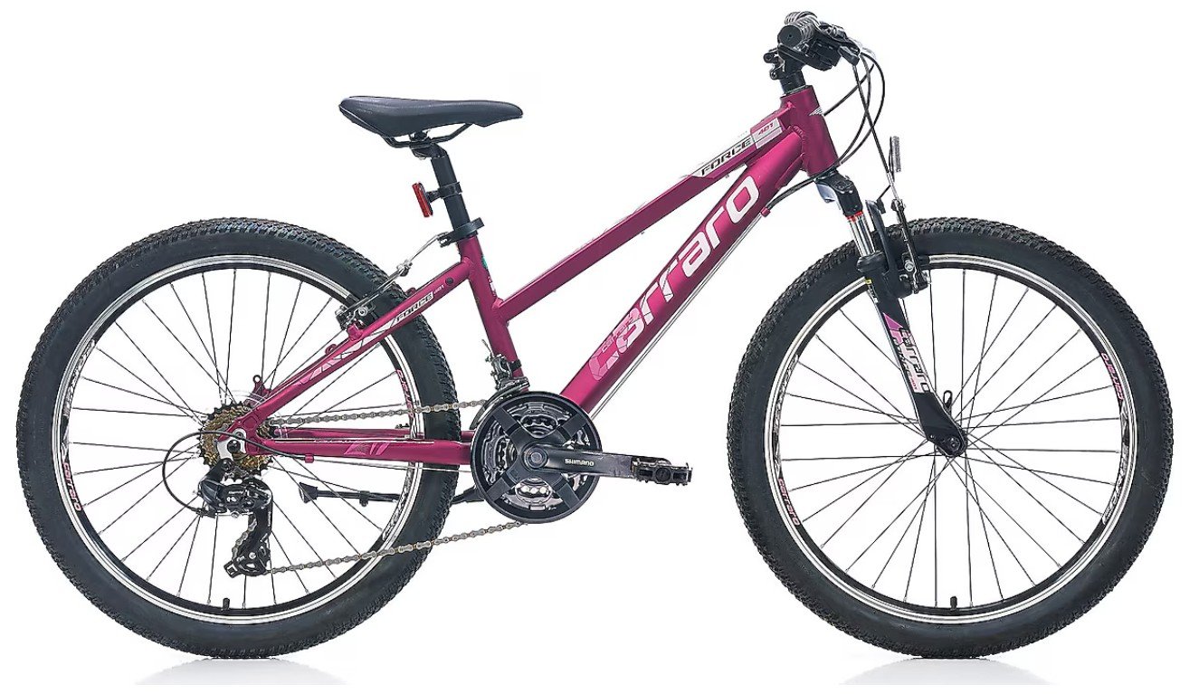 24 Carraro Force 401 21v V-Fren Kız Çocuk Bisikleti 32.5cm - M.Mürdüm-Pembe